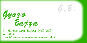 gyozo bajza business card